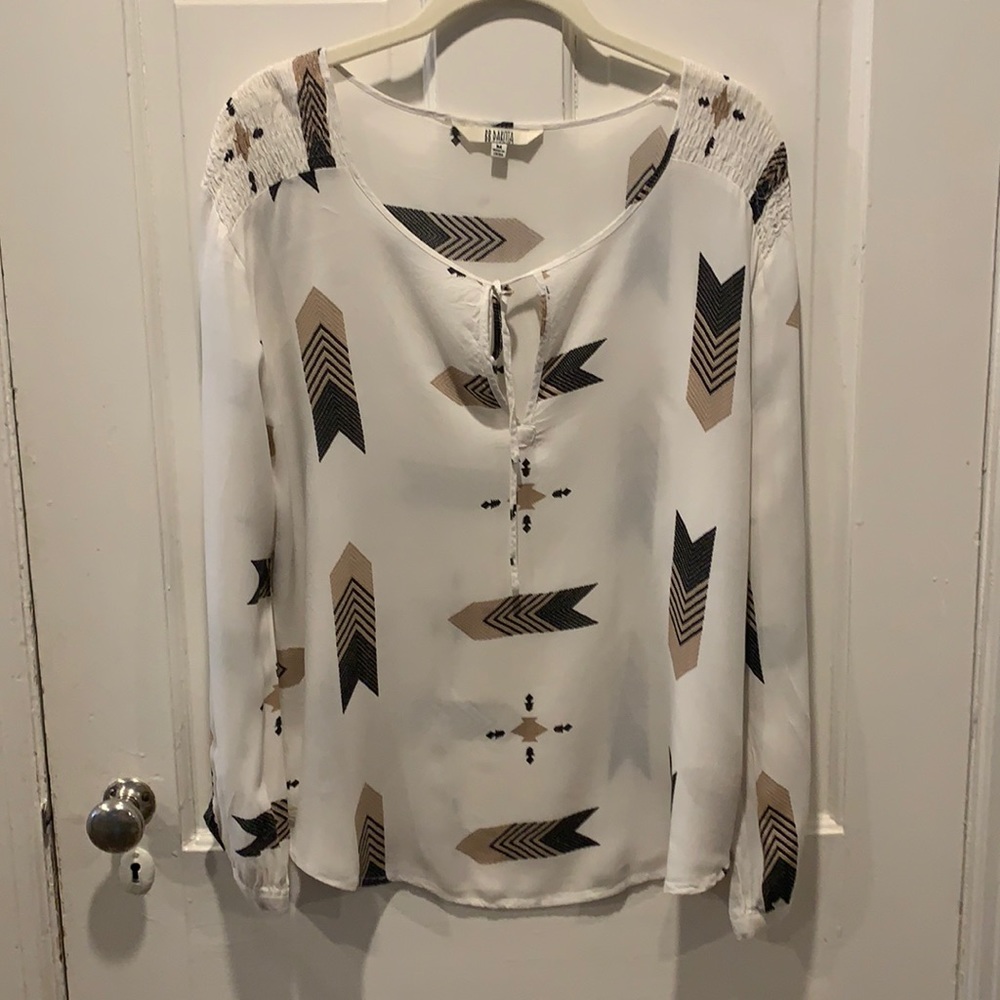 EUC BB Dakota Tribal open Sleeve Tunic Size M